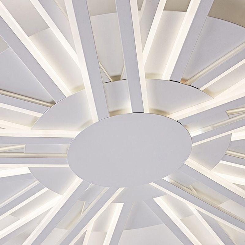 White Sputnik Flush Ceiling Lamp Minimalism LED Acrylic Flushmount for Living Room