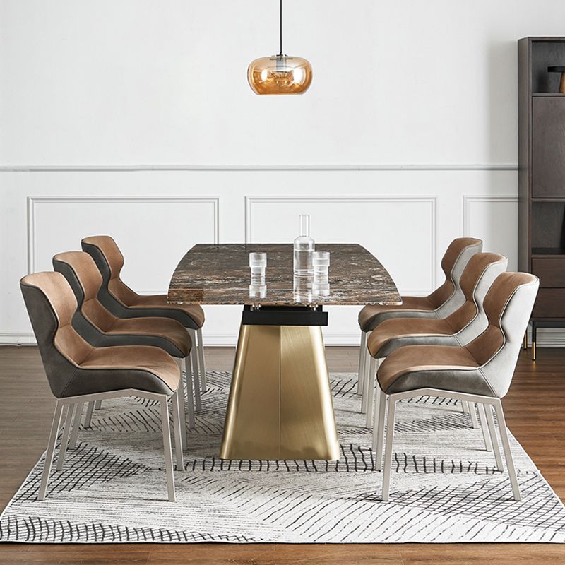 Metal Industrial Dining Chair with Grey Legs Matte Finish Wingback Side Chair