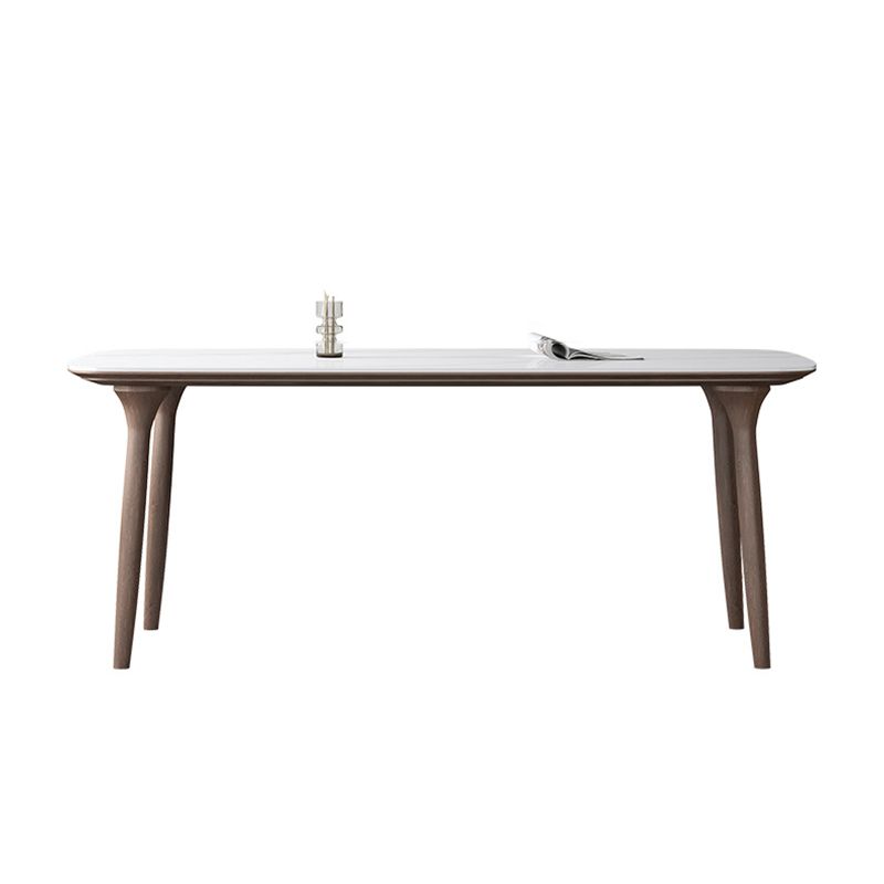 Modern Sintered Stone Top Dining Set Rectangle 1/3/4/5/7 Pieces wooden Table Set