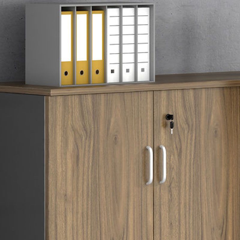 Contemporary Style Filing Cabinet Wood Lateral File Cabinet with Locking Storage