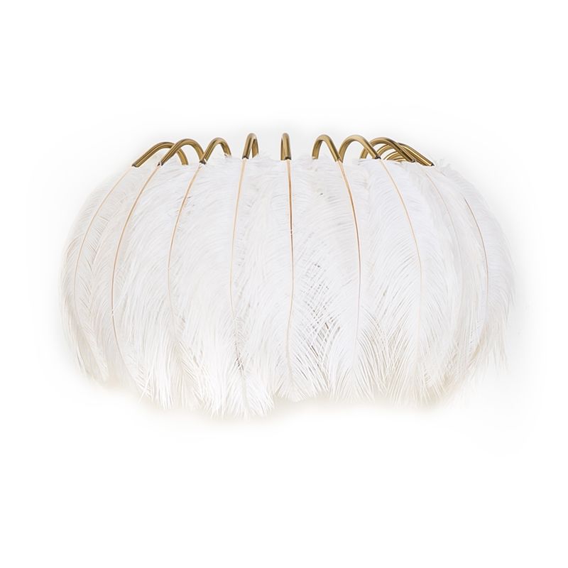 Feather Shaded Wall Mount Light Minimalist Wall Sconce Light Fixture for Living Room