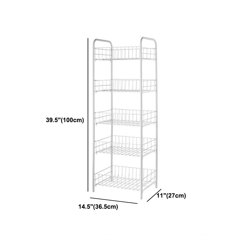 Industrial Iron Etagere Bookshelf Open Vertical Bookshelf with Caster Wheels