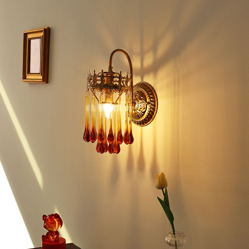 Modern Wall Light Fixture Creative Wall Light Sconce with Glass Shade for Bedroom