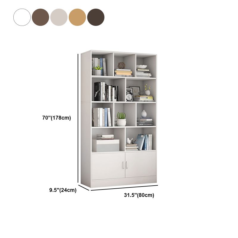 9.45" Wide Matte Finish Bookshelf Wood Standard Shelf Bookcase for Bedroom