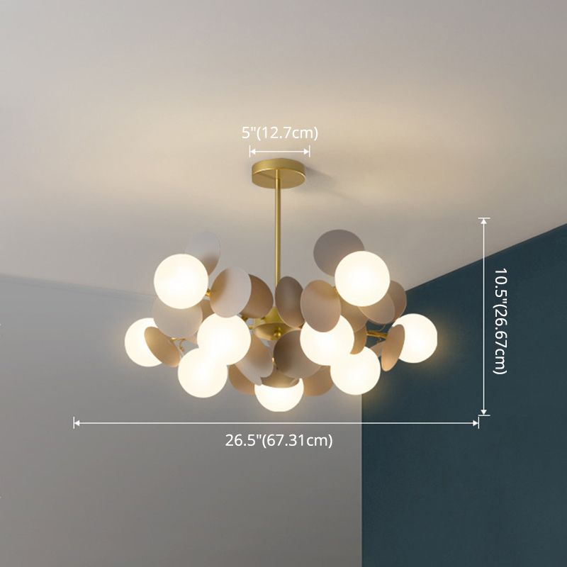 Balloon suspension des luminaires suspendus Cartoon Métallique Drop Pendant avec une teinte en verre pour la chambre
