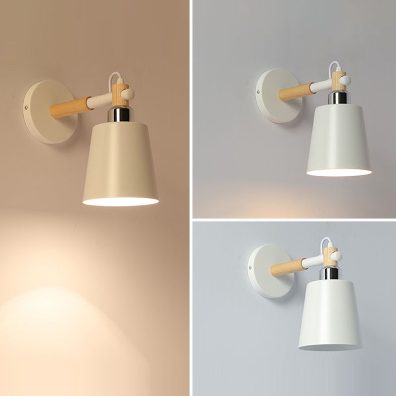 Macaron Empire Shape Wall Sconce Metal 1 Light Sconces for Bedroom