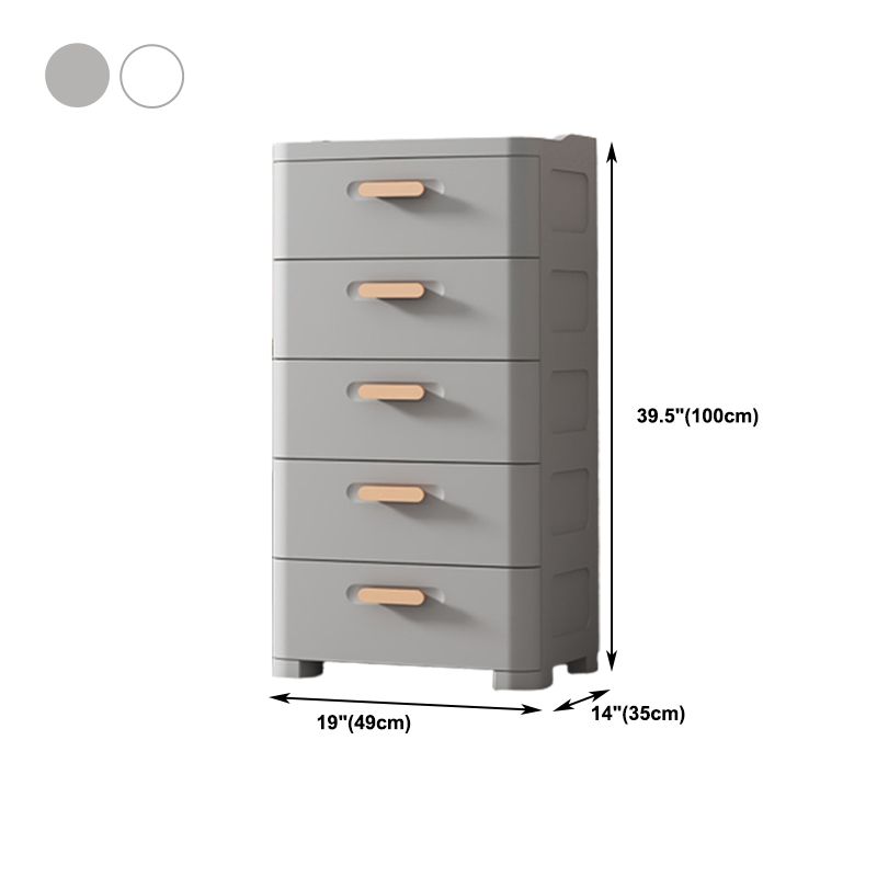 Plastic Chest Contemporary Vertical Storage Chest with Drawers for Bedroom