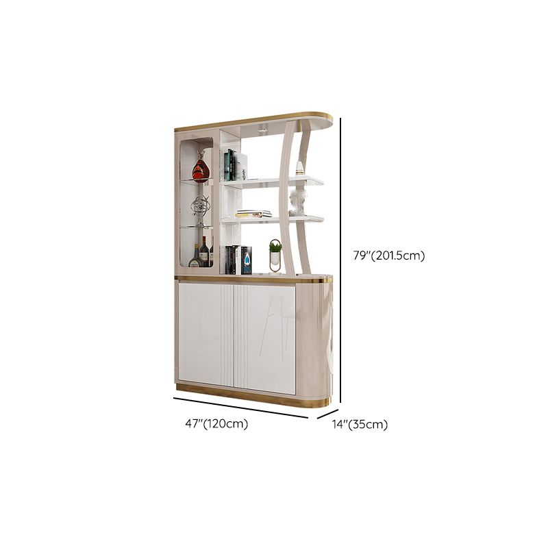 Contemporary Wooden Cabinet Solid Color Accent Cabinet with Drawer and Door