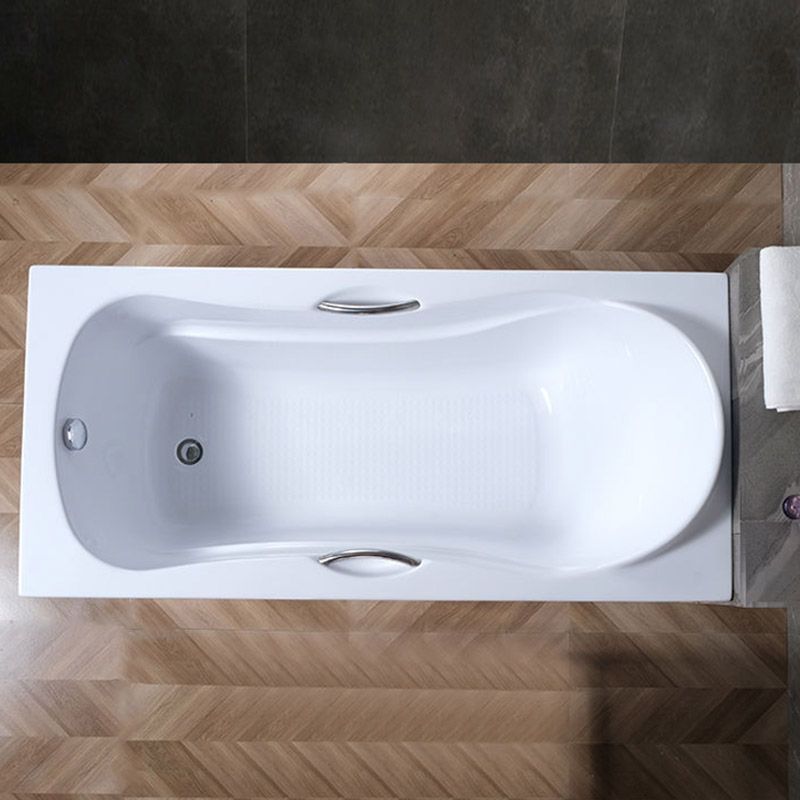 Modern Style Freestanding Bath Tub Acrylic Soaking Bathtub in White