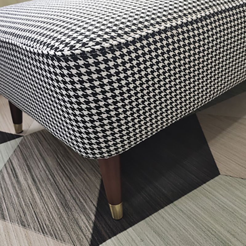 Contemporary One Armed Chaise Recessed Arms Accent Chair for Living Room