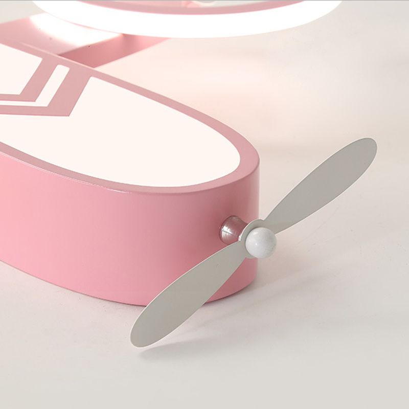 Avion encastré luminaire dessin animé métallique enfants chambre LED plafonnier