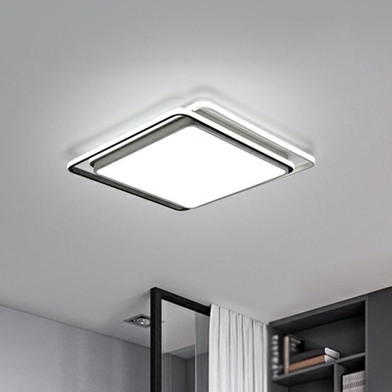 Lámpara empotrada LED geométrica de luz de techo de montaje empotrado nórdico con pantalla acrílica para dormitorio