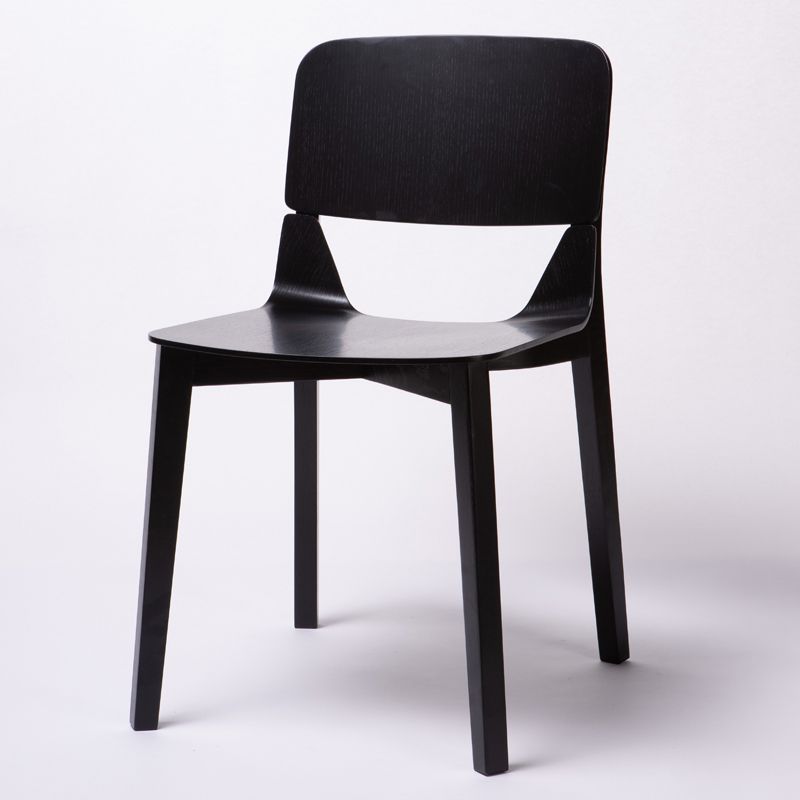 Chaise d'appoint de salle à manger en bois contemporaine, chaise d'appoint à dossier ouvert pour cuisine