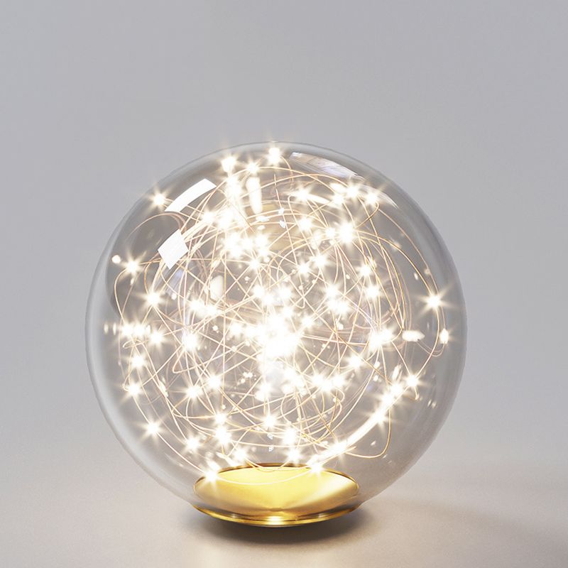 Luminaire encastré en forme d'étoile en métal, plafonnier LED en verre avec boule de simplicité pour chambre à coucher