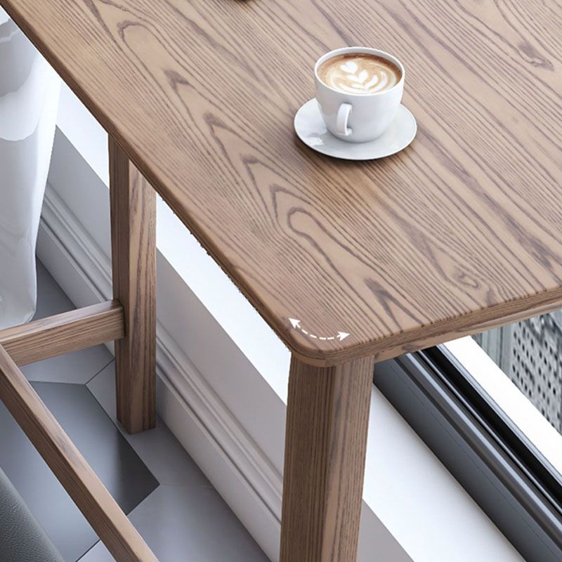 Table de bar en bois naturel de style industriel RECTANGE TOP INDOOR 41.34 "H TABLE DE BISTRO