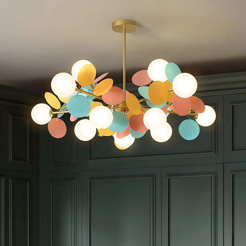 Bubbles Bedroom Ceiling Pendant Light Metal Nordic Style Chandelier Light Fixture