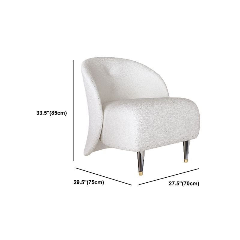 White Modern Sofa for Living Room Minimalist Tuxedo Arm Sofa