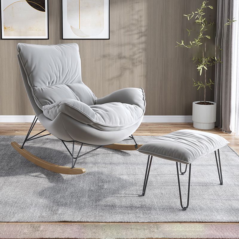 Contemporary Simple Style Rocking Chair Single Indoor Lazy Sofa Rocking Chair