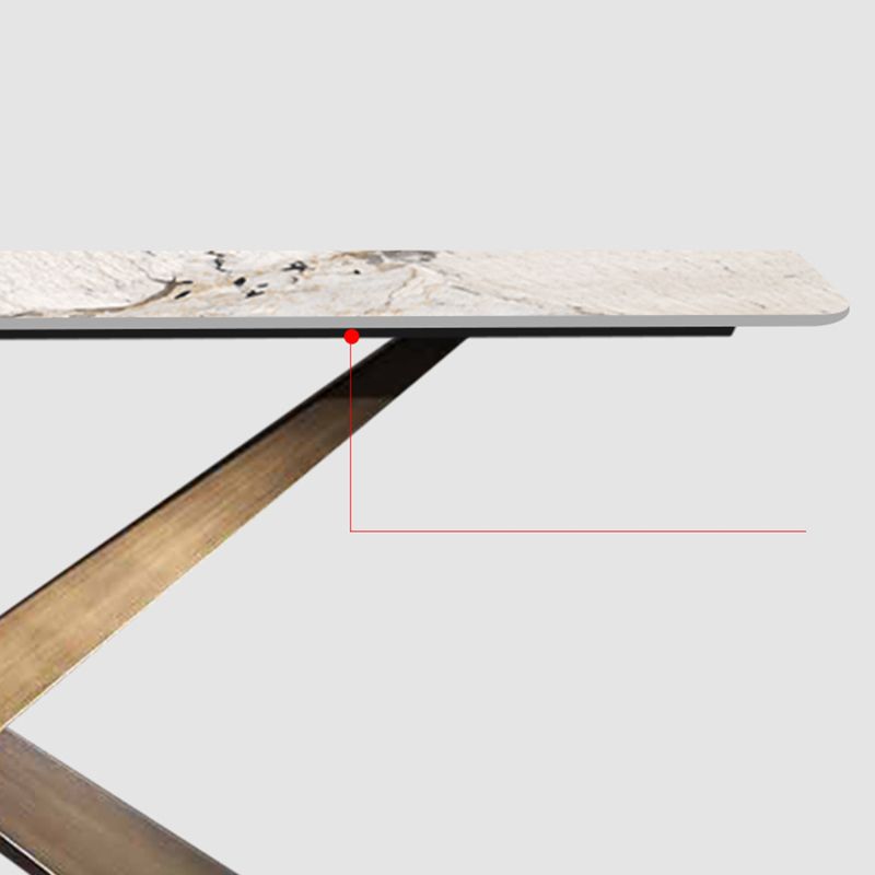 Glam Rectangle Sofa Console Table with Scratch Resistant Top for Hall