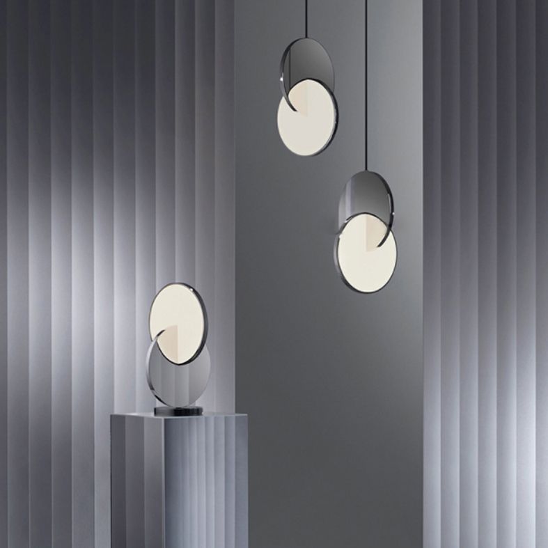 1-Light LED Thin Contemporary Hanging Lamp Kit Metal Pendant Light for Dining Room