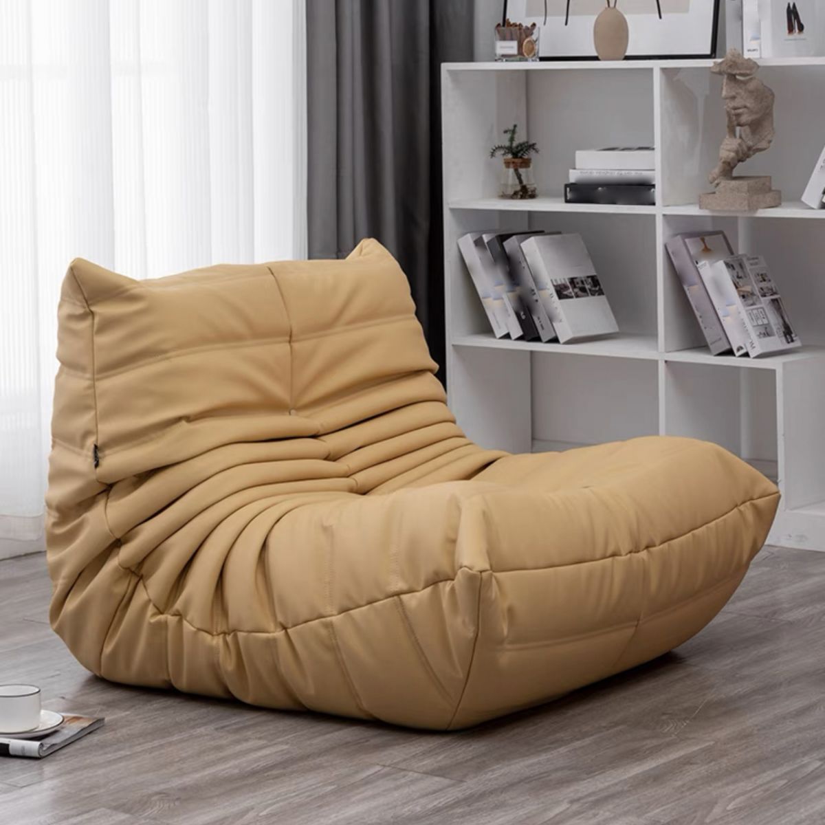 Modern Style Handless Imitation Leather Cushioned Parsons Chair