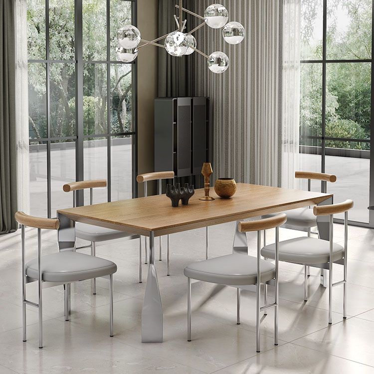 Silla de comedor de metal de estilo nórdico, silla lateral de comedor con respaldo abierto para uso en restaurantes