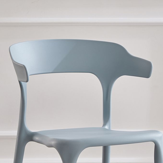 Modern Contemporary Plastic Side Chairs Multicolor Open Back Dining Chairs