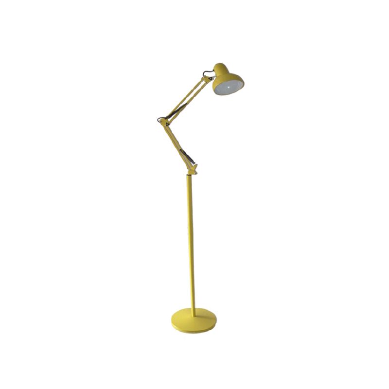 1 Light Bowl-Shaped Floor Lamp Contemporary Metal Standard Lamps for Living Room