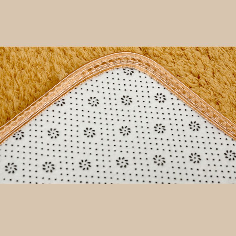 Simplicity Plain Shag Rug Contemporary Round Carpet Nylon Anti-Slip Backing Carpet for Living Room