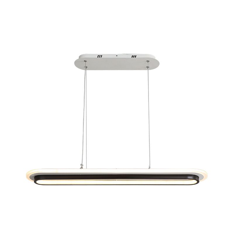 Lámpara colgante de LED de elipse minimalista comedor acrílico lámpara colgante