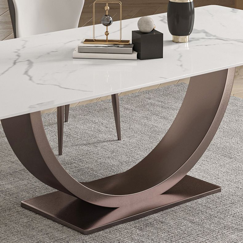 Modern Rectangle Sintered Stone Dining Table Set 1/2/4/5/7 Pieces Dining Set