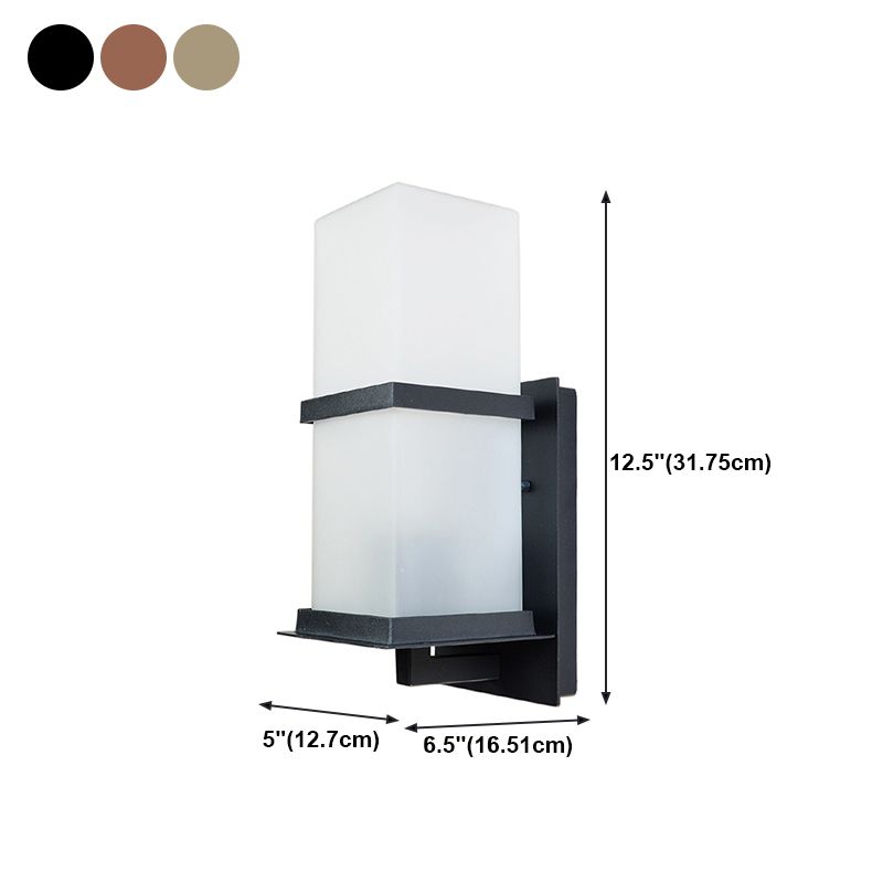 Moderne Aluminium -Wandleuchte Geometrieform 1 Lichtwandleuchten mit Glas für draußen