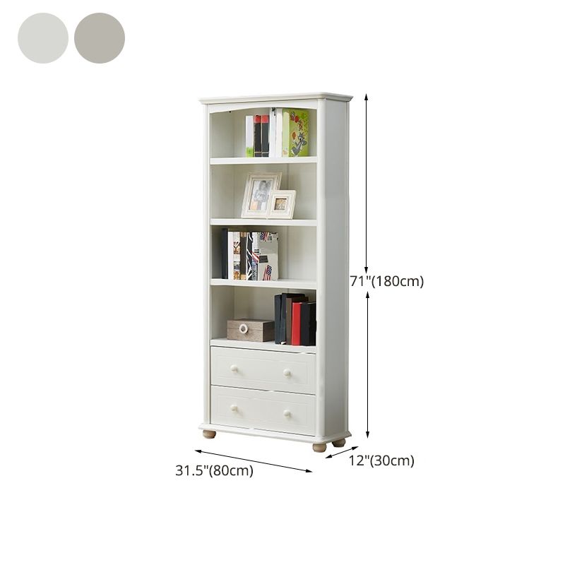 Modern Style Bookcase Engineer Wood Closed Back Bookshelf for Home Office