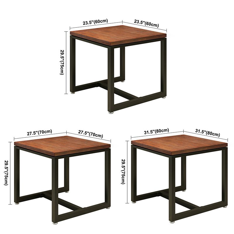 Mesa de comedor de madera maciza de estilo industrial, mesa de comedor con base de caballete para comedor