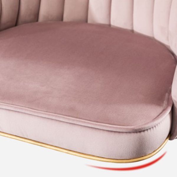 Flannel Seat Barstool Nordic Style Iron 4 Legs Bar Stool for Dining Room