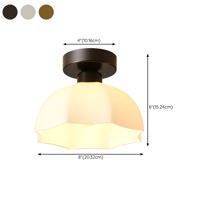 Contemporary Ceiling Lamp Ceramics 1 Light Flush Mount Light Fixture