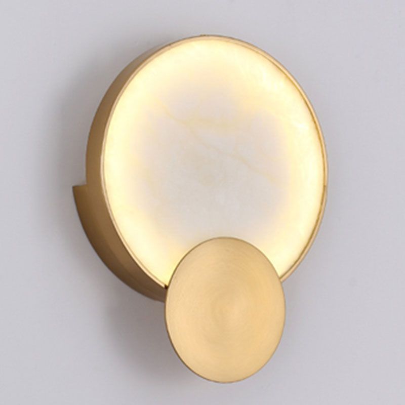 Copper Contemporary Wall Sconce 1 Circle a parete Alluminazione montata per camera da letto per camera da letto