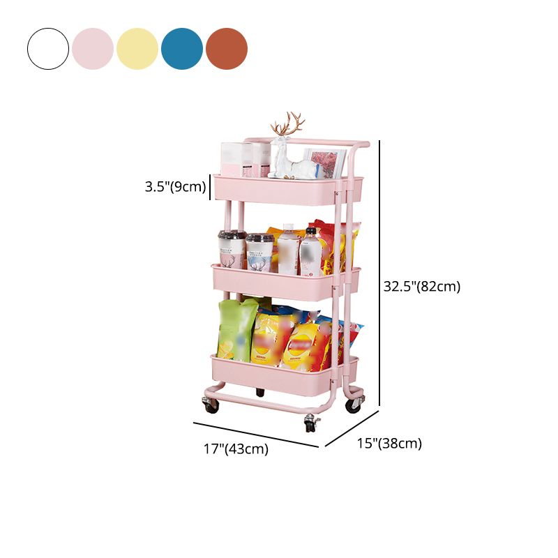 Contemporary Geometric Bookshelf Open Back Bookcase with Wheels