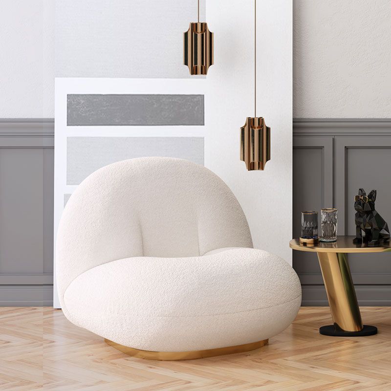 Modern 1-seater Wool Sofa 25.59" H Armless Sofa for Living Room