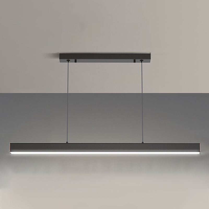 Esszimmer moderne Inselleuchte Schwarzes lineares Aluminium -Anhänger Licht