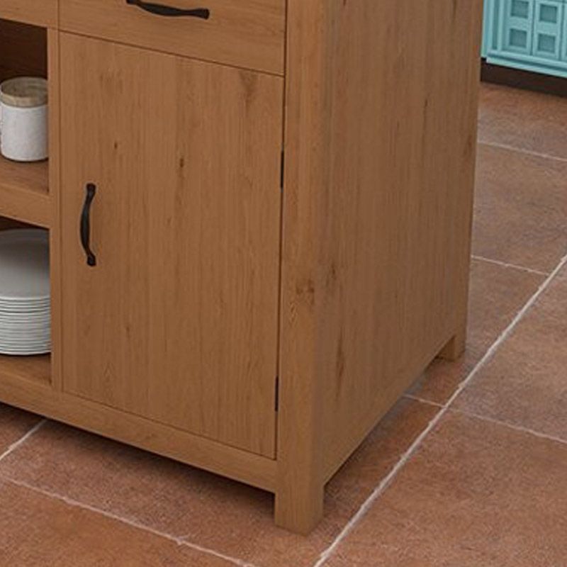 Modern Kitchen Island Table Dining Room Prep Table with Casters