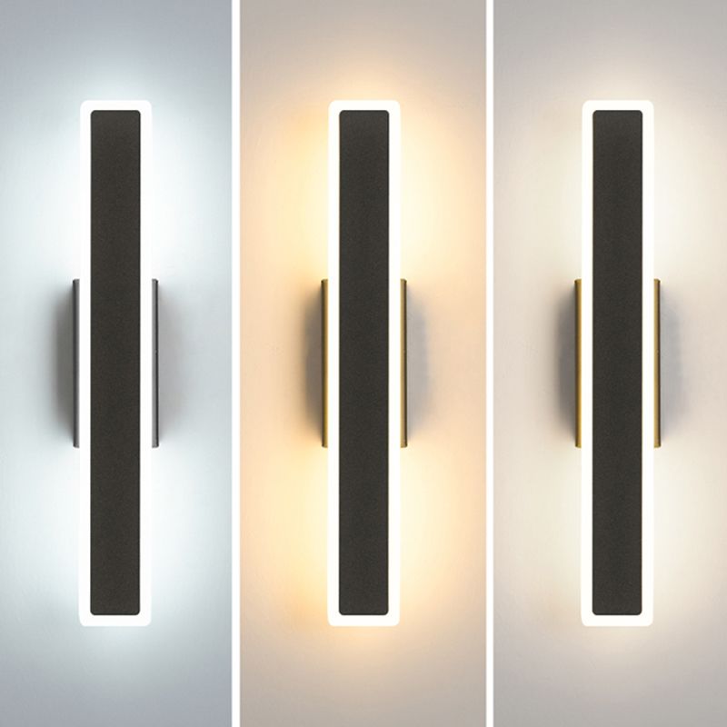 Forme de rectangle Lumières murales en métal moderne luminaires muraux de style moderne