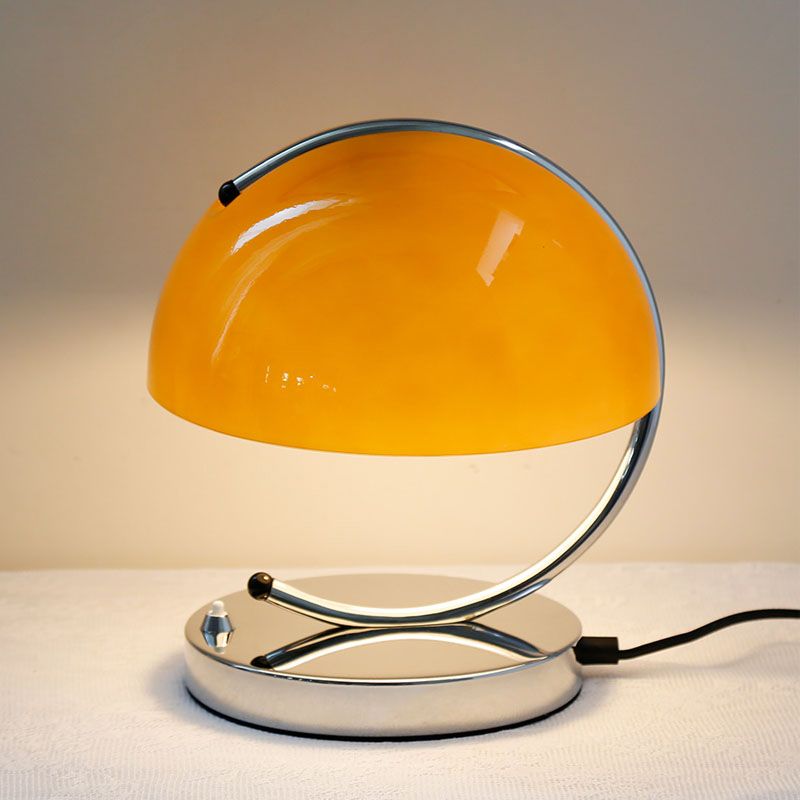 Ultramoderne eenvoud halfronde tafellamp handgeblazen glazen nachtkastje lamp voor slaapkamer