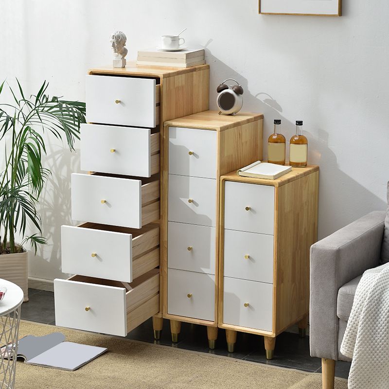 Modern Wood Cabinet Straight Legs Knobs Side Cabinet with Drawer