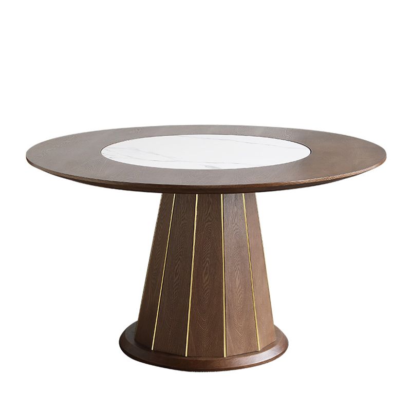 Contemporary 1/4/5/7 Pieces Dining Sintered Stone Dining Table Set with Wooden Legs