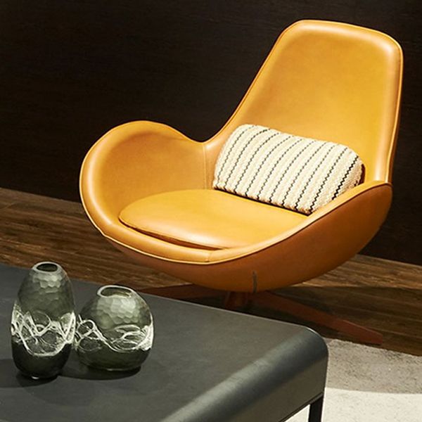 33.85" Wide Arm Chair Flared Arms Accent Chair with 4-Star Leg