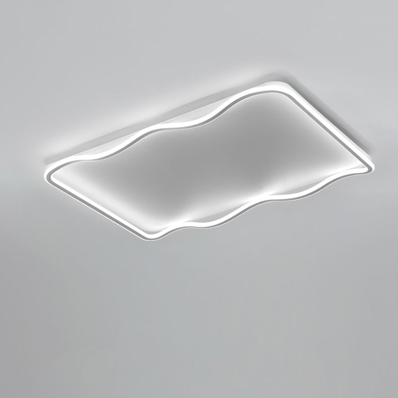Rechthoek Vorm Wit 1-Licht Flush Mount LED Verlichting Nieuwe Moderne Plafond Licht Profiel