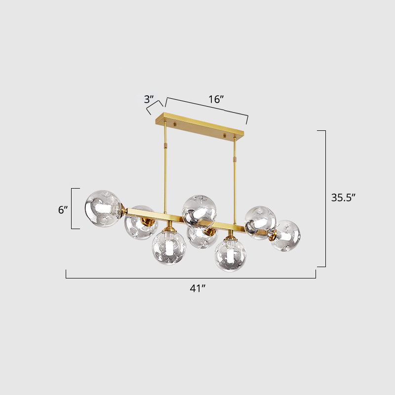 Sfera Sfolla di vetro di vetro di soffietto a mano Light Penderant Lighting for Restaurant