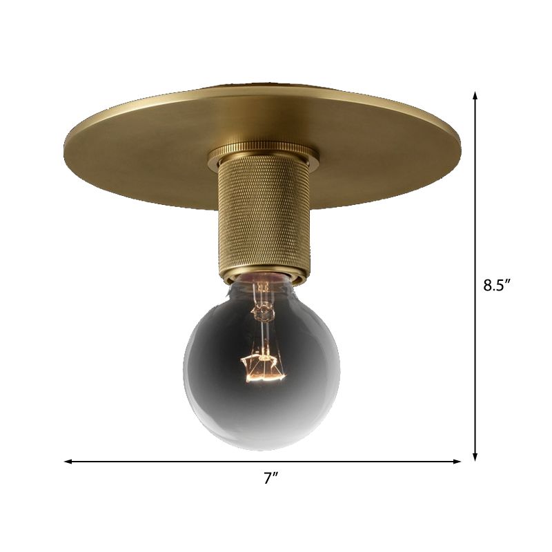 Globe/cône/cylindre/trompette en verre plafonnier suspendu moderne 1 lumière éclairage encastré en laiton pour balcon