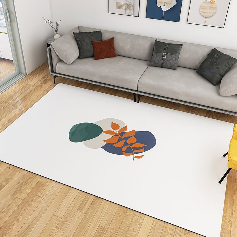 Light Pink Modern Carpet Leather Plant Carpet Washable Carpet for Living Room